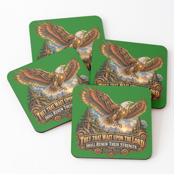 Item preview, They That Wait Upon the Lord Shall Renew Their Strength, Steampunk Christian designed and sold by TheBibleStop.
