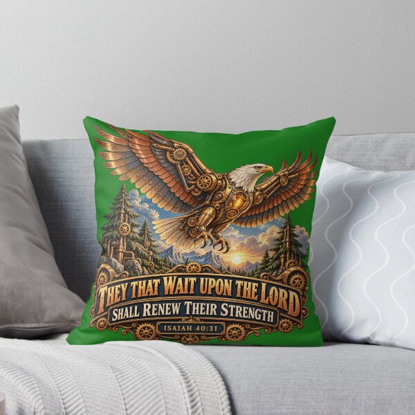 Item preview, They That Wait Upon the Lord Shall Renew Their Strength, Steampunk Christian designed and sold by TheBibleStop.