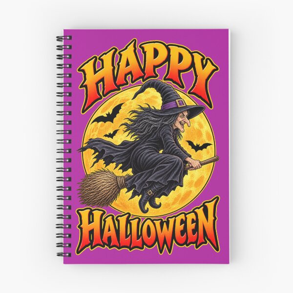 Item preview, Happy Halloween Flying Witch Across Full Moon  designed and sold by shorethings.