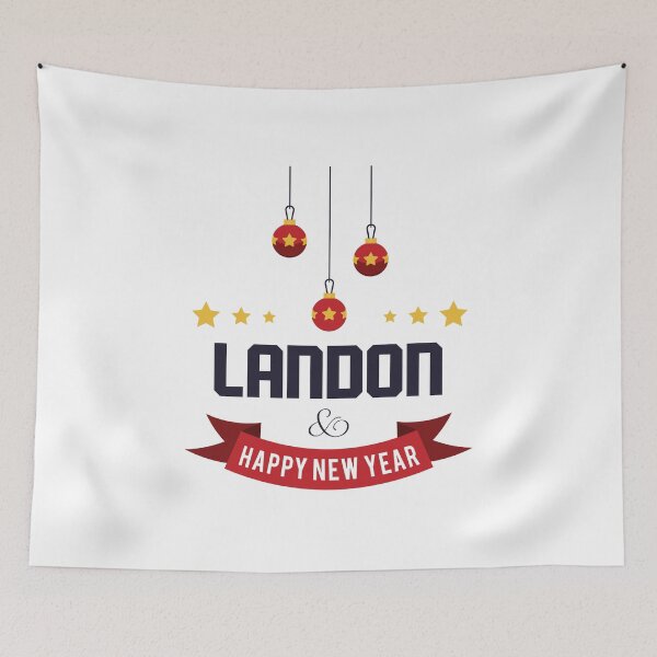 Item preview, Landon Funny Personalized Christmas Name – Cool Custom Holiday Gift for Men and Boys designed and sold by Oussinc.