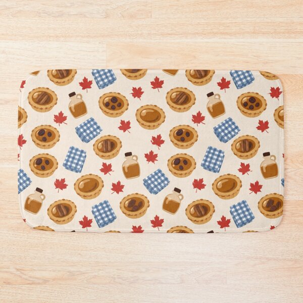 Item preview, Butter Tart Canadian Bakery Pattern | Raisin and Pecan Butter Tarts, Maple Leaves and Maple Syrup designed and sold by StickyGuys.