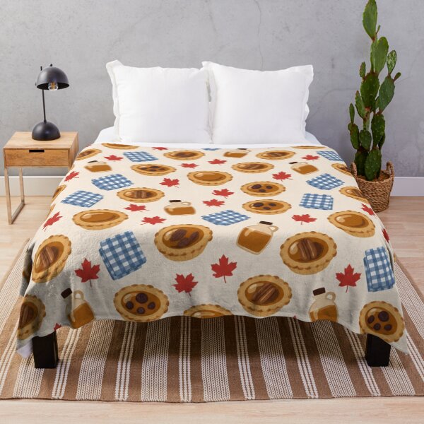 Item preview, Butter Tart Canadian Bakery Pattern | Raisin and Pecan Butter Tarts, Maple Leaves and Maple Syrup designed and sold by StickyGuys.