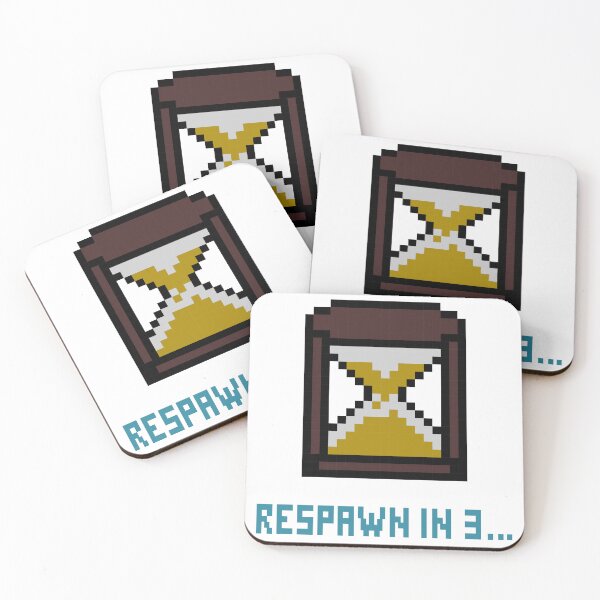 Item preview, Pixel Hourglass Respawn in 3 Seconds Retro Gaming designed and sold by FlatstudioArt.