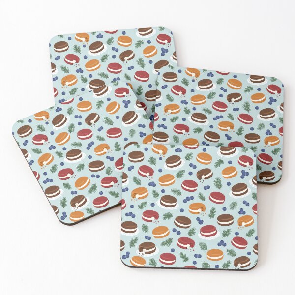 Item preview, Whoopie Pie Bakery Pattern | Chocolate, Pumpkin and Red Velvet Whoopie Pies with Blueberries designed and sold by StickyGuys.