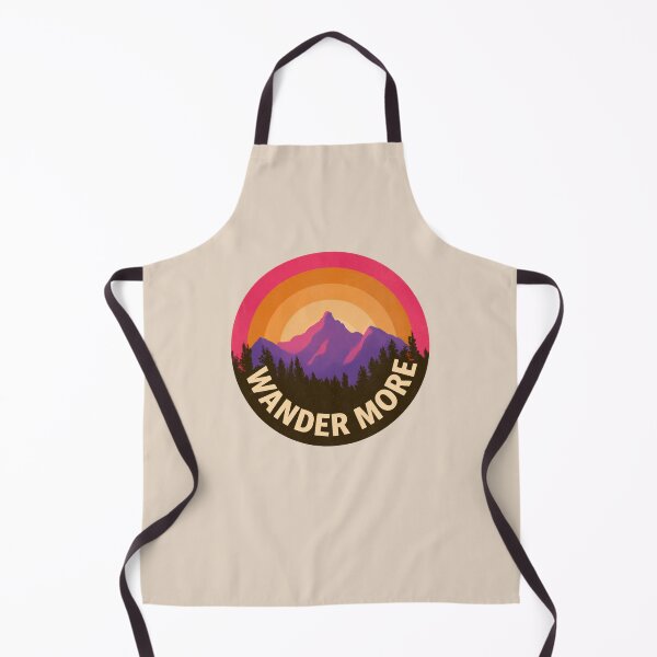 Item preview, Wander More Retro Mountain Sunset Badge Design designed and sold by peterdesigns.