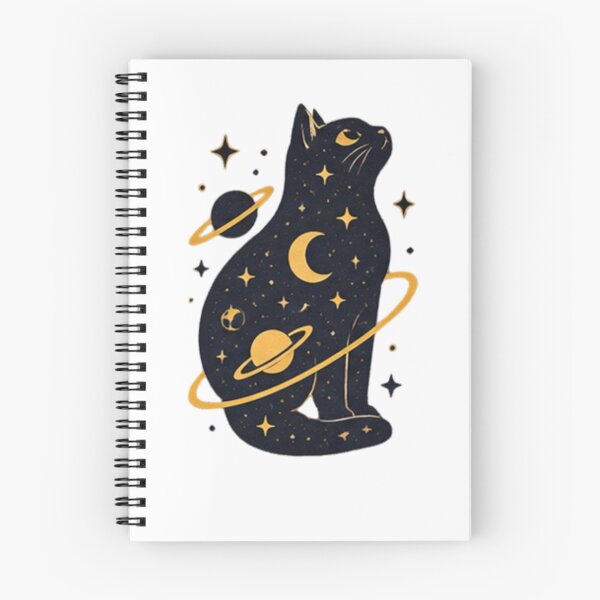 Item preview, Celestial Cosmic Galaxy Black Cat Stars designed and sold by fati-stor.