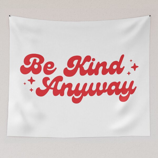 Item preview, Be Kind Anyway Red Script Typography Positive Quote designed and sold by FemmePod.