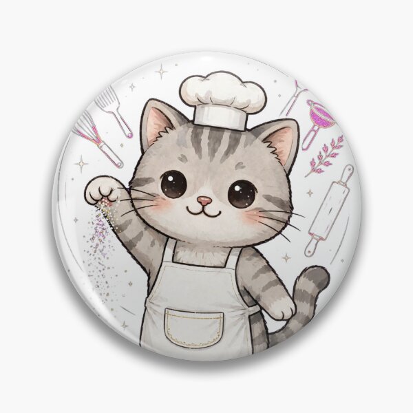 Item preview, Stay Salty Chibi Chef Cat Salt Bae designed and sold by Russtoon.