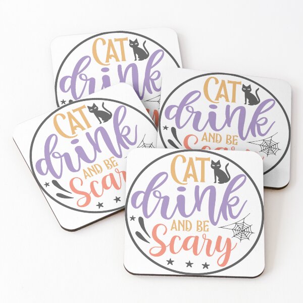 Item preview, Cat Drink And Be Scary Black Cat Spiderweb Cute Halloween designed and sold by Creative Spark.