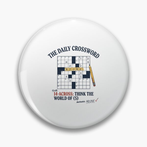 Item preview, Vintage The Daily Crossword Adore Think The World Of Clue    designed and sold by Designart68.