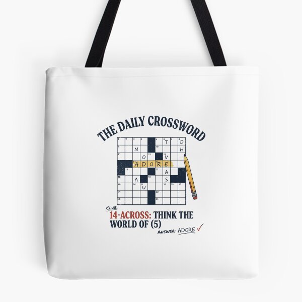Item preview, Vintage The Daily Crossword Adore Think The World Of Clue    designed and sold by Designart68.