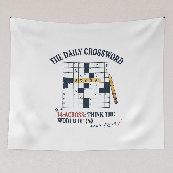 Item preview, Vintage The Daily Crossword Adore Think The World Of Clue    designed and sold by Designart68.