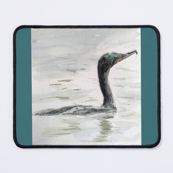 Item preview, Double-crested Cormorant painting designed and sold by Birds of Inwood.