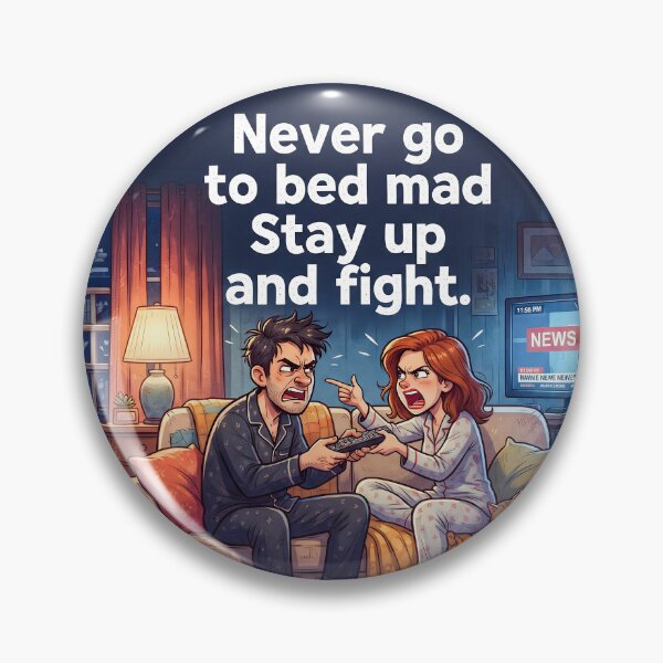 Item preview, Funny Tee Never Go To Bed Mad designed and sold by Home Decor Art.