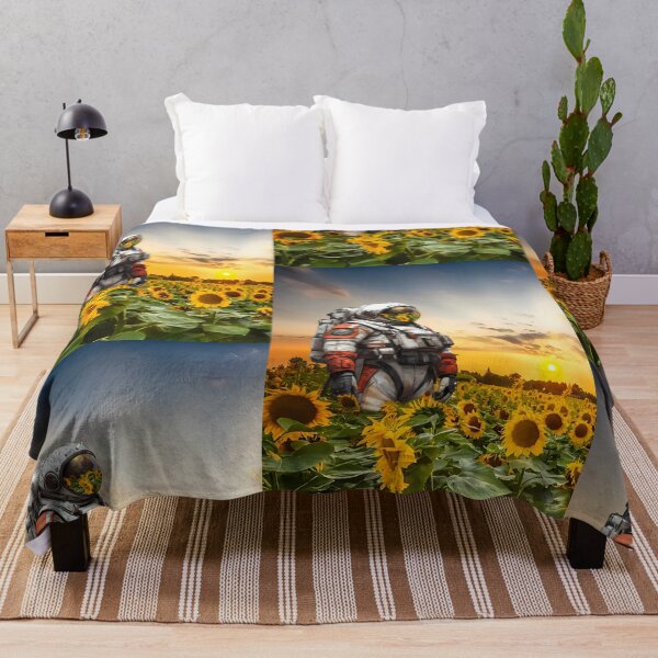 Item preview, Astronaut in Sunflower Field at Sunset designed and sold by AstroTransit Co..