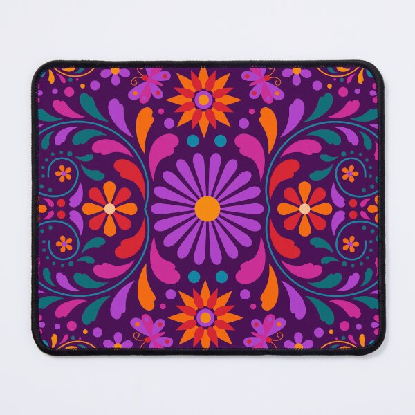 Item preview, Mexican Folk Art Floral Pattern Butterflies Flowers designed and sold by samaroMX.
