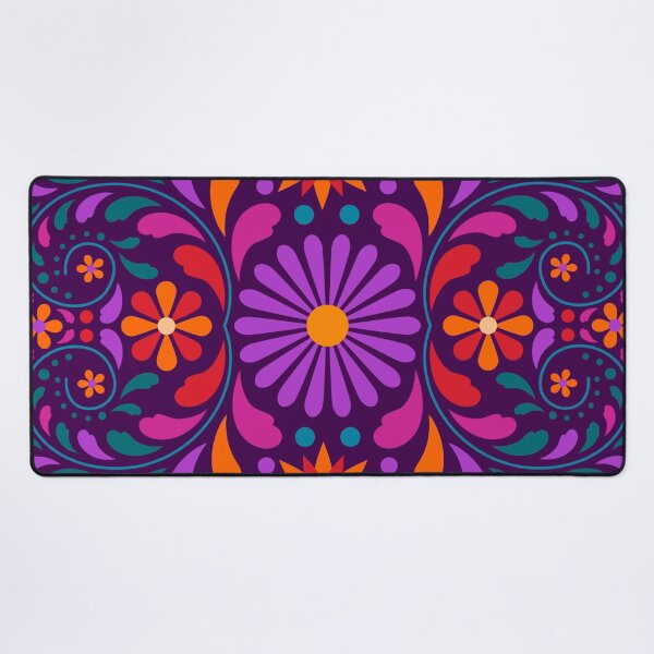 Item preview, Mexican Folk Art Floral Pattern Butterflies Flowers designed and sold by samaroMX.