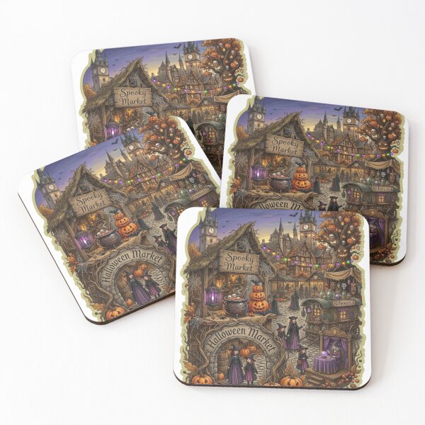 Item preview, Halloween Witches Market Fantasy Village designed and sold by aliyeus.