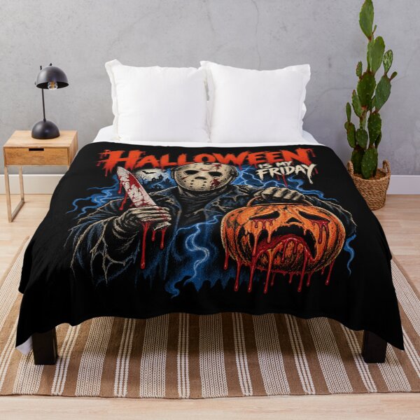 Item preview, Halloween Is My Friday Horror Slasher Vintage Poster designed and sold by The Mellonaire.