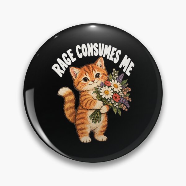 Item preview, Rage Consumes Me Orange Cat designed and sold by sollunadesignns.