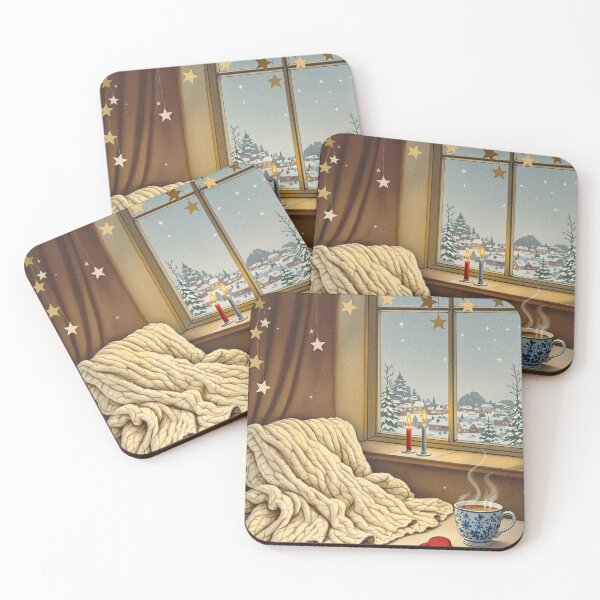 Item preview, Paper Stars over the Window Seat, Cosy Winter Evening designed and sold by GildedFolio.