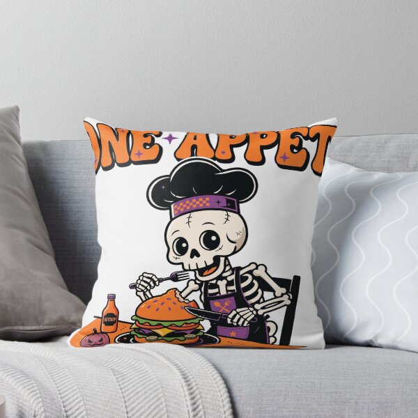 Item preview, Bone Appetit Funny Skeleton Chef Halloween Food Shirt (Dark) designed and sold by TheDaddyDude.