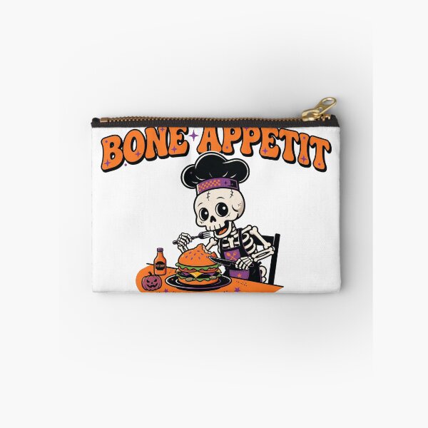 Item preview, Bone Appetit Funny Skeleton Chef Halloween Food Shirt (Dark) designed and sold by TheDaddyDude.