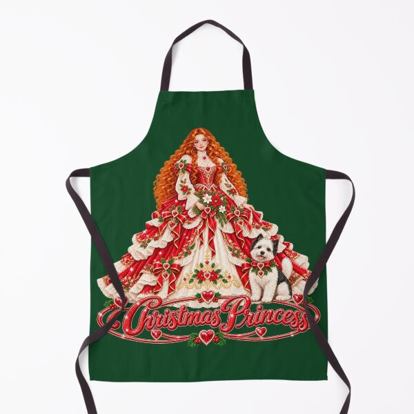 Item preview, Ruby and Mistletoe Christmas Princess with Terrier designed and sold by meganlaub1.