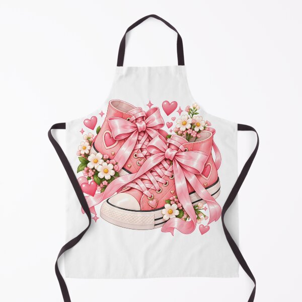 Item preview, Cute Pink Kawaii Sneakers with Bows and Flowers designed and sold by TinyWeird.