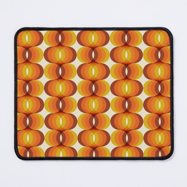 Item preview, Orange, Brown, and Ivory Retro 1960s Wavy Pattern designed and sold by Eyestigmatic.
