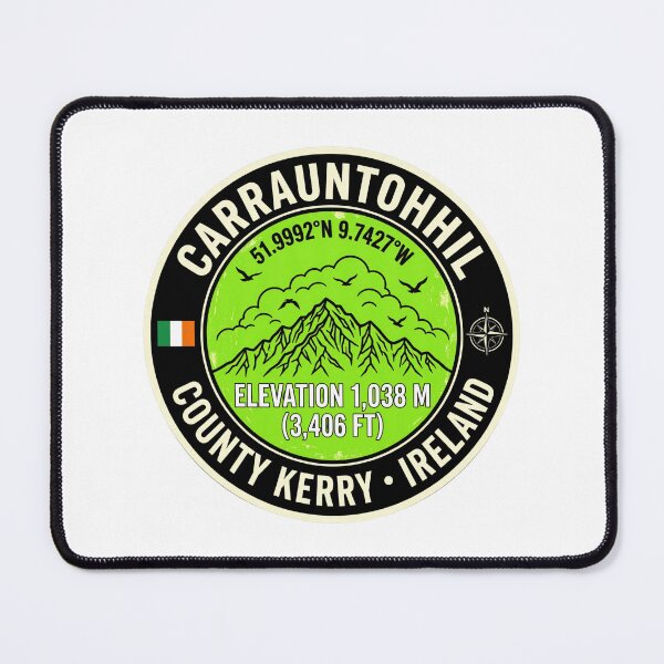Item preview, Carrauntoohil Ireland County Kerry Elevation 1038m Hiking Badge designed and sold by jeshands.