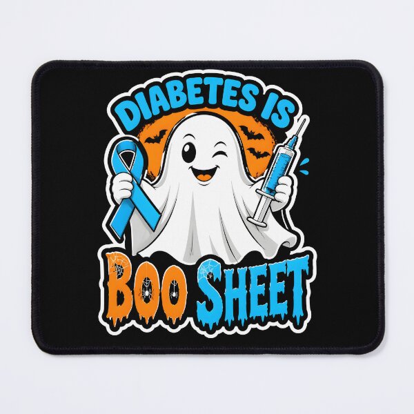 Item preview, Diabetes Is Boo Sheet Cute Ghost Syringe T1D Insulin Awareness Halloween  designed and sold by LeSoniPapaPrint.