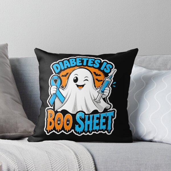 Item preview, Diabetes Is Boo Sheet Cute Ghost Syringe T1D Insulin Awareness Halloween  designed and sold by LeSoniPapaPrint.