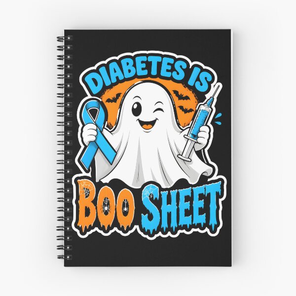 Item preview, Diabetes Is Boo Sheet Cute Ghost Syringe T1D Insulin Awareness Halloween  designed and sold by LeSoniPapaPrint.