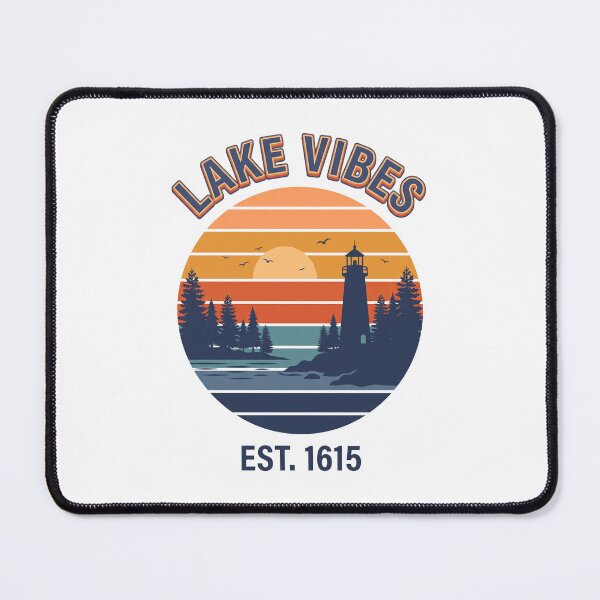 Item preview, Lake Vibes Sunset Lighthouse - Retro 70s Outdoors Art designed and sold by Pollock.