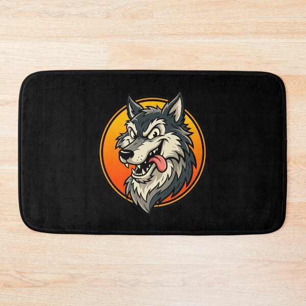 Item preview, Retro Wild Wolf Mascot - 70s Rock & Roll Cartoon Art designed and sold by Pollock.