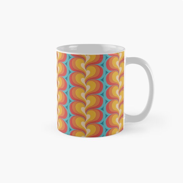 Item preview, Orange Red and Turquoise Swirly Geometric Curves designed and sold by Eyestigmatic.