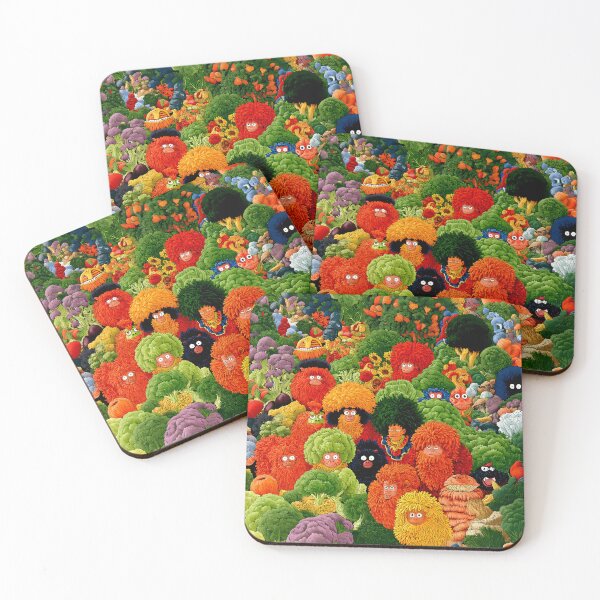 Item preview, Fluffy Hidden Monsters Colorful Jungle Art designed and sold by Lunat1kk.