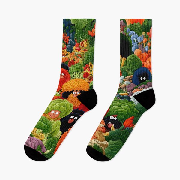 Item preview, Fluffy Hidden Monsters Colorful Jungle Art designed and sold by Lunat1kk.