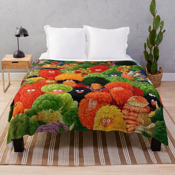 Item preview, Fluffy Hidden Monsters Colorful Jungle Art designed and sold by Lunat1kk.