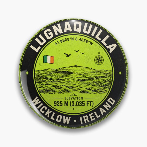 Item preview, Lugnaquilla Ireland Wicklow Elevation 925m Hiking Badge designed and sold by jeshands.