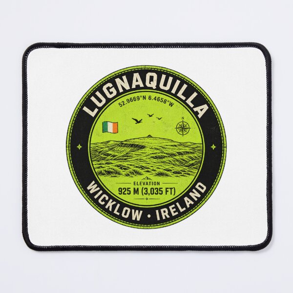 Item preview, Lugnaquilla Ireland Wicklow Elevation 925m Hiking Badge designed and sold by jeshands.