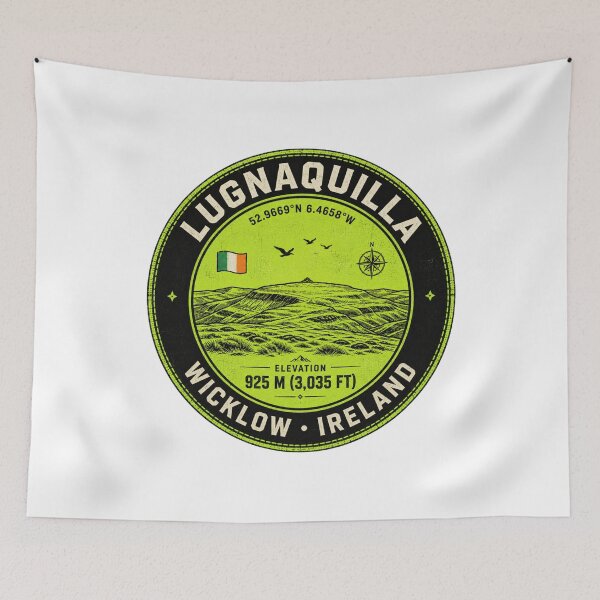 Item preview, Lugnaquilla Ireland Wicklow Elevation 925m Hiking Badge designed and sold by jeshands.