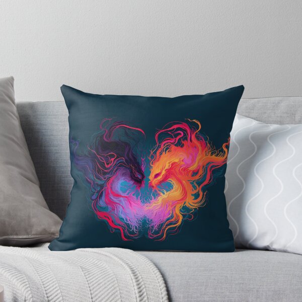 Item preview, Twin Elemental Flame Dragons Heart Art designed and sold by Lunat1kk.