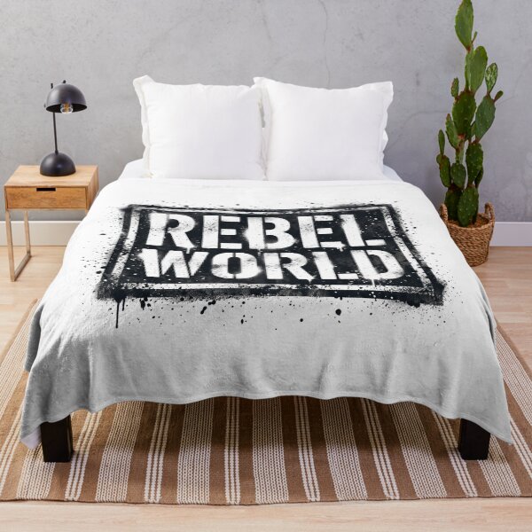 Item preview, Rebel World Grunge Box Logo - Urban Streetwear Graphic designed and sold by Pollock.