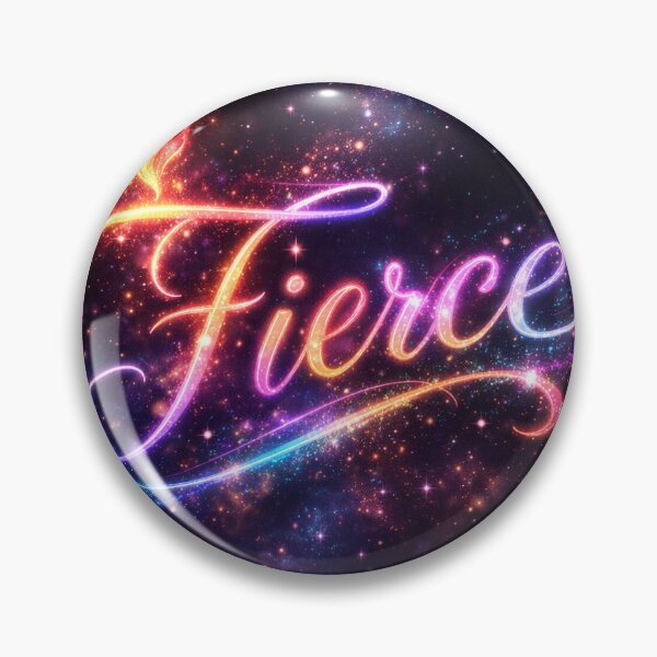 Aperçu de l'œuvre FIERCE – Art féminin néon cosmique emblématique créée et vendue par NeonSpiritArt.