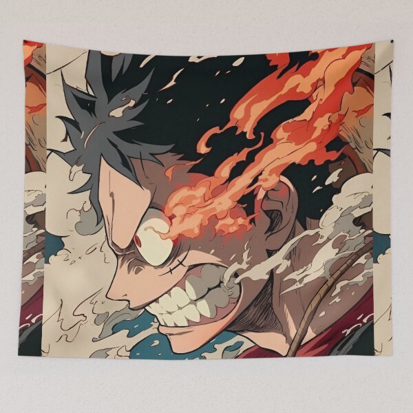 Item preview, Fiery Anime Pirate Warrior – Crimson Flame Dark Manga Art designed and sold by Dyan4.