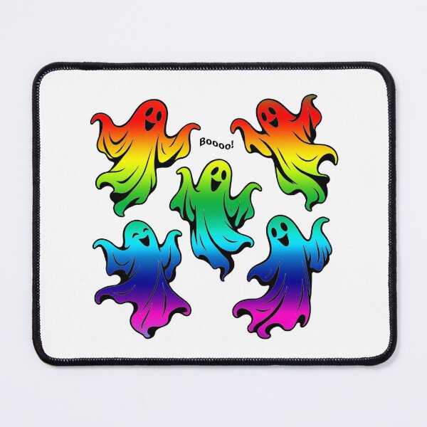 Item preview, Colorful Dancing Ghosts | Fun Halloween Rainbow Spirit Shirt designed and sold by 3rdBirdInk.