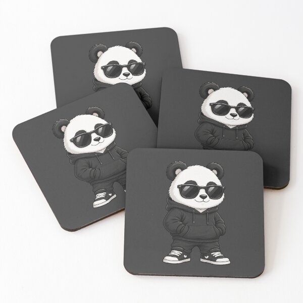 Item preview, Cool Panda With Sunglasses Hoodie Streetwear Urban Mascot Art designed and sold by QCena.