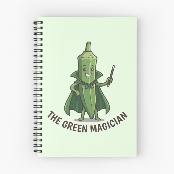 Item preview, The Green Magician Cute Okra Superhero Vegetable Wizard designed and sold by Amir Faysal.